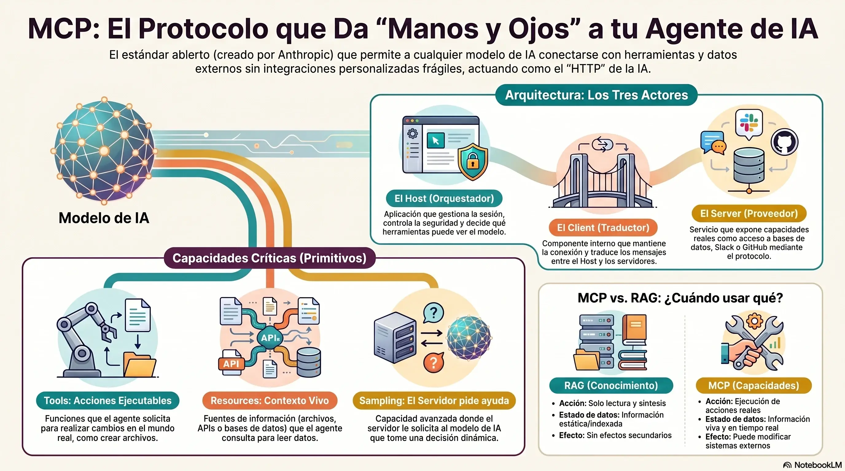 MCP: El Protocolo que le da Manos y Ojos a tu Agente de IA